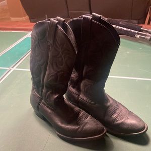 Mens Ariat black leather cowboy western boots size 12 d